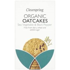 Clearspring Organic Oatcakes - Sea vegetable & black pepper