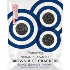 Clearspring Organic Japanese Brown Rice Crackers - Black Sesame